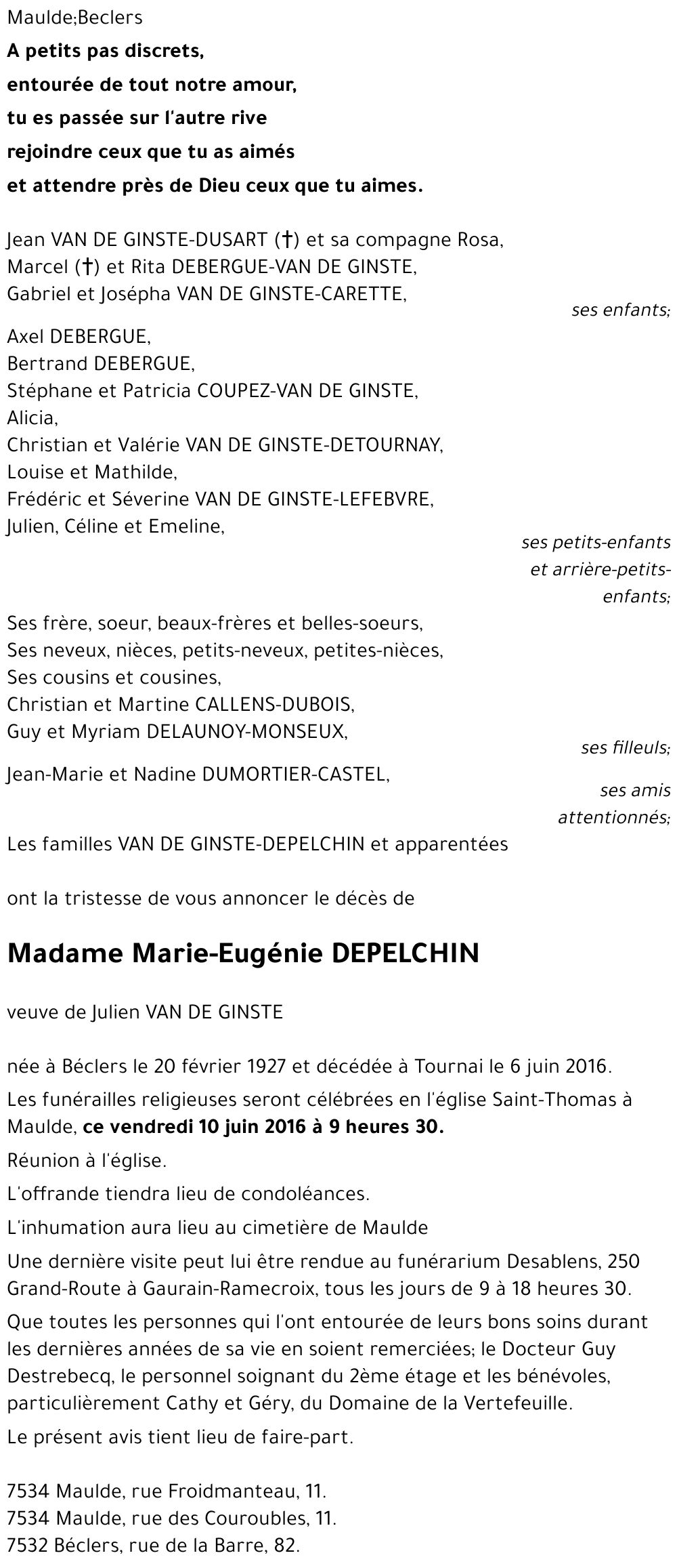 Marie-Eugénie DEPELCHIN