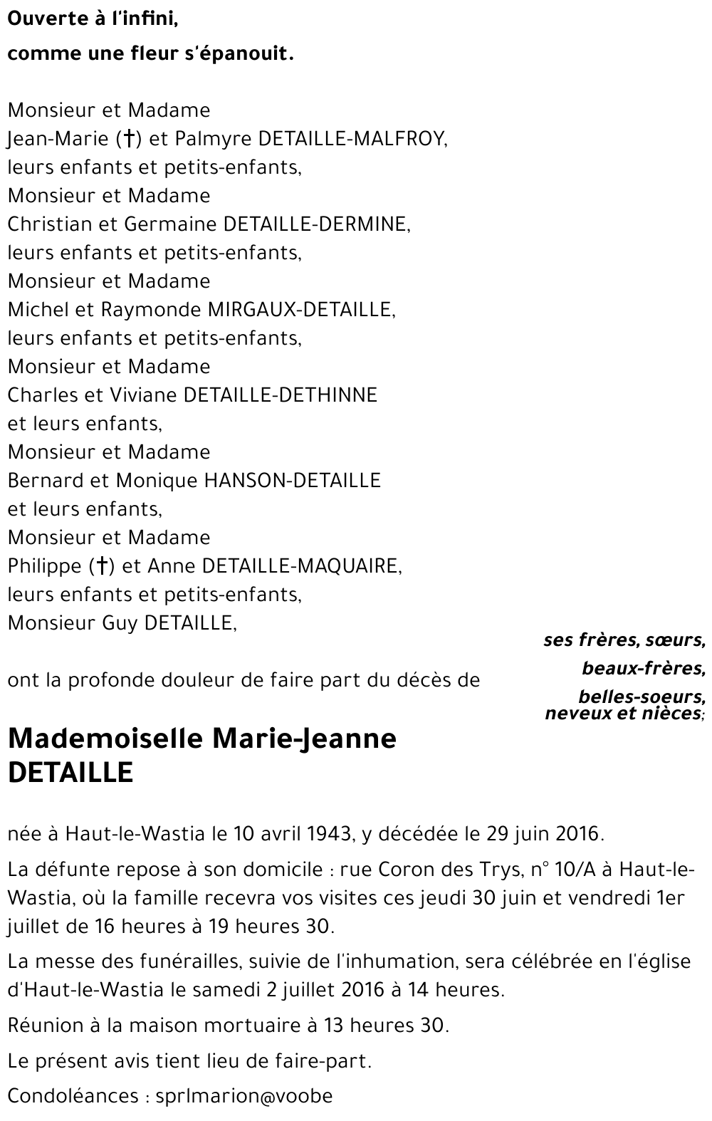 Marie-Jeanne DETAILLE