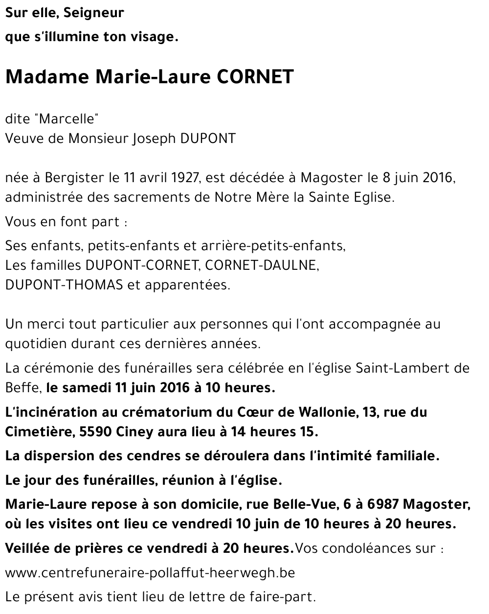 Marie-Laure CORNET