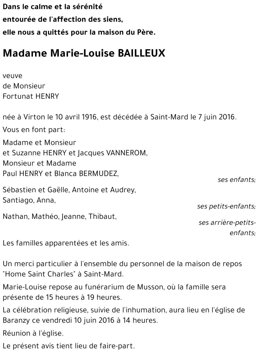 Marie-Louise BAILLEUX