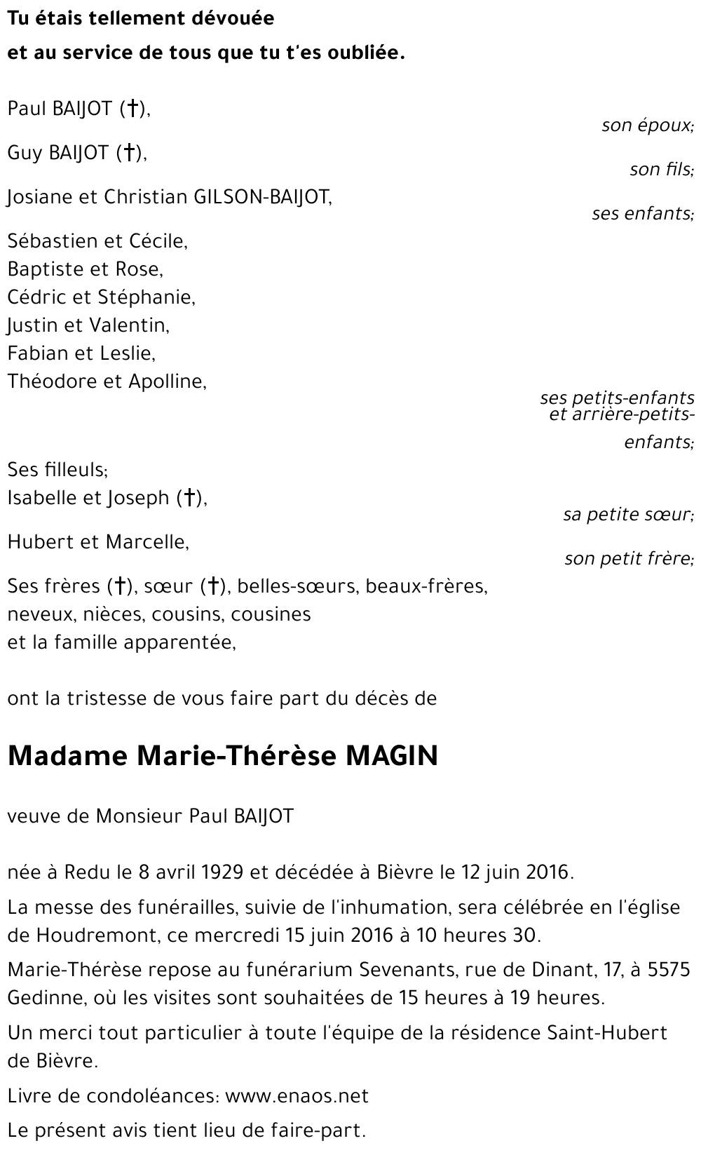 Marie-Thérèse MAGIN