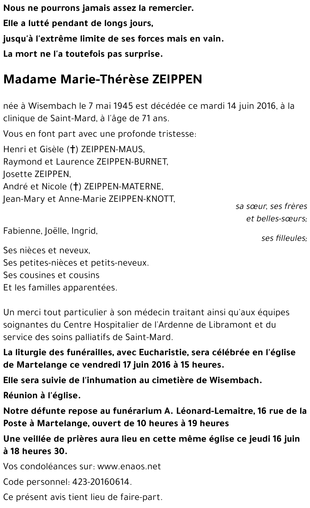 Marie-Thérèse ZEIPPEN