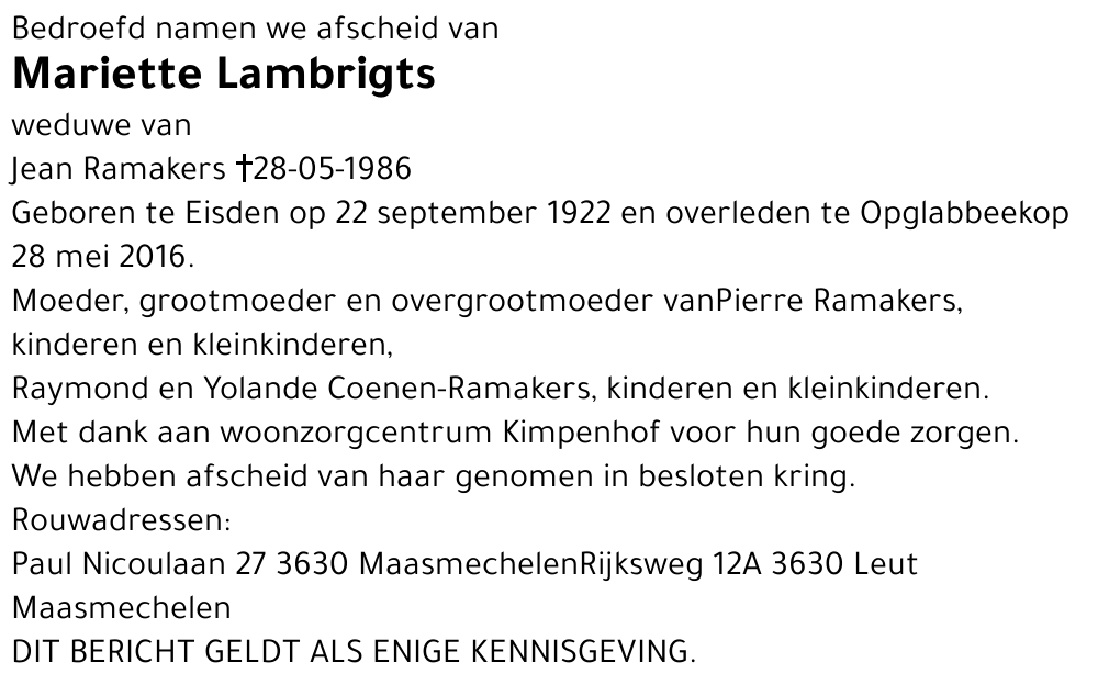 Mariette Lambrigts