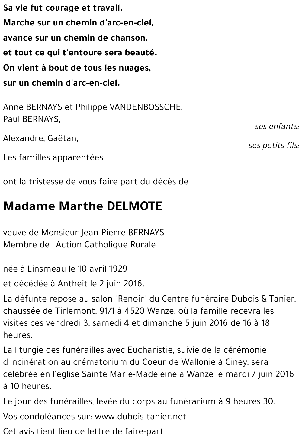 Marthe DELMOTE