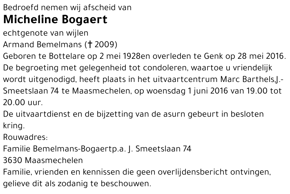 Micheline Bogaert
