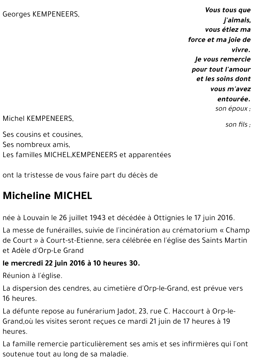 Micheline MICHEL