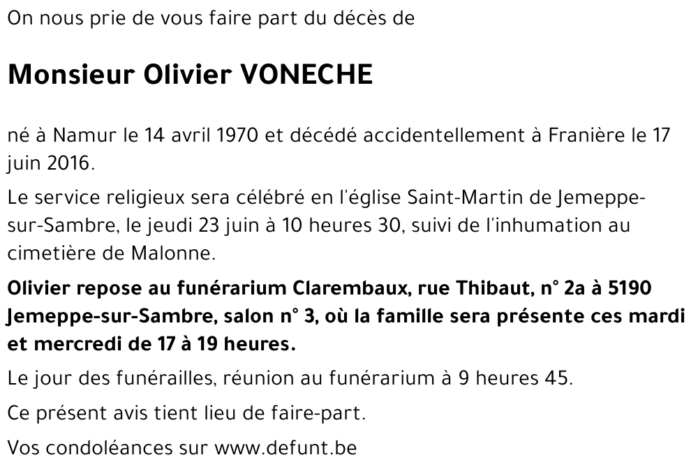 Olivier VONECHE