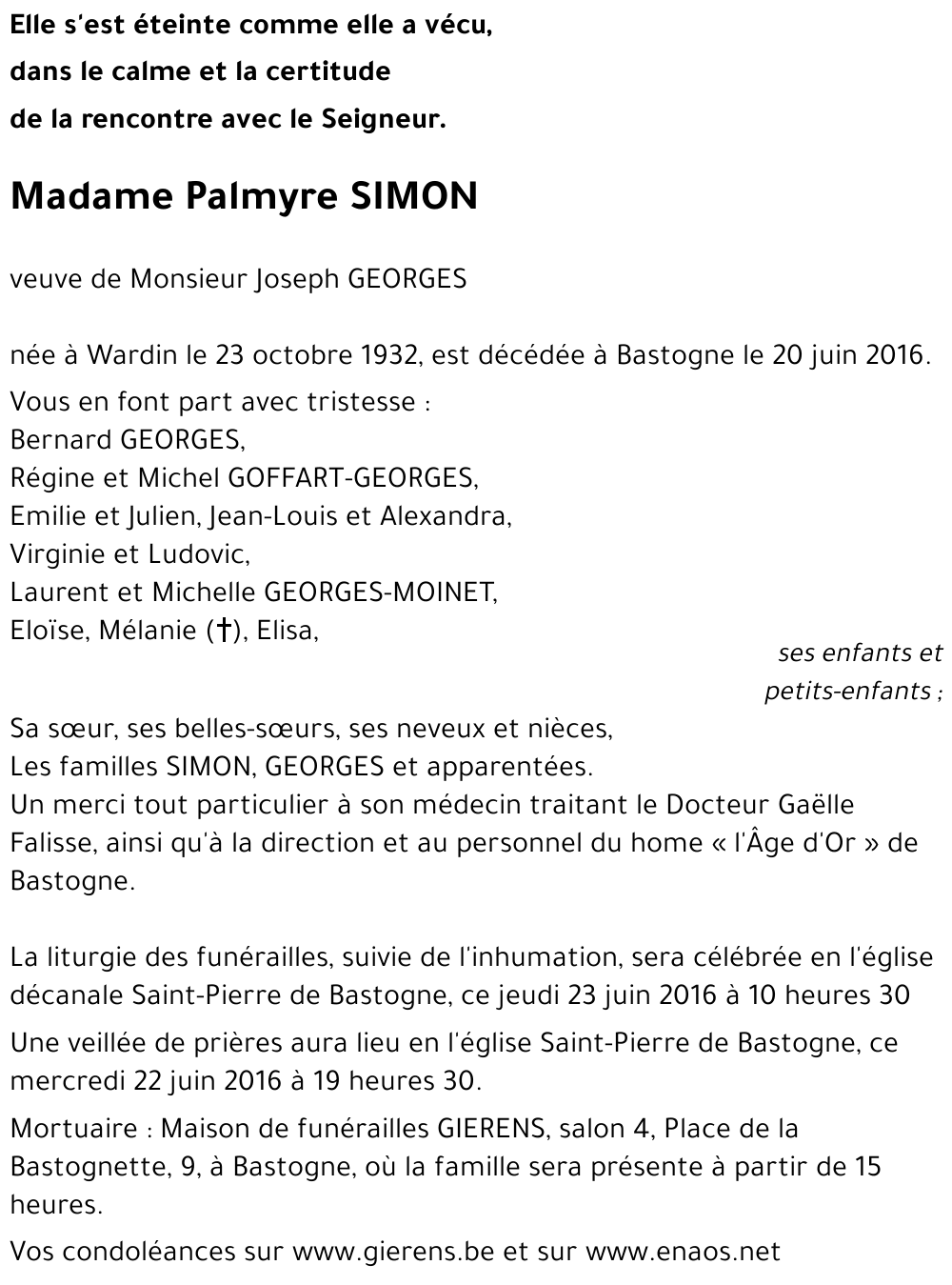 Palmyre SIMON