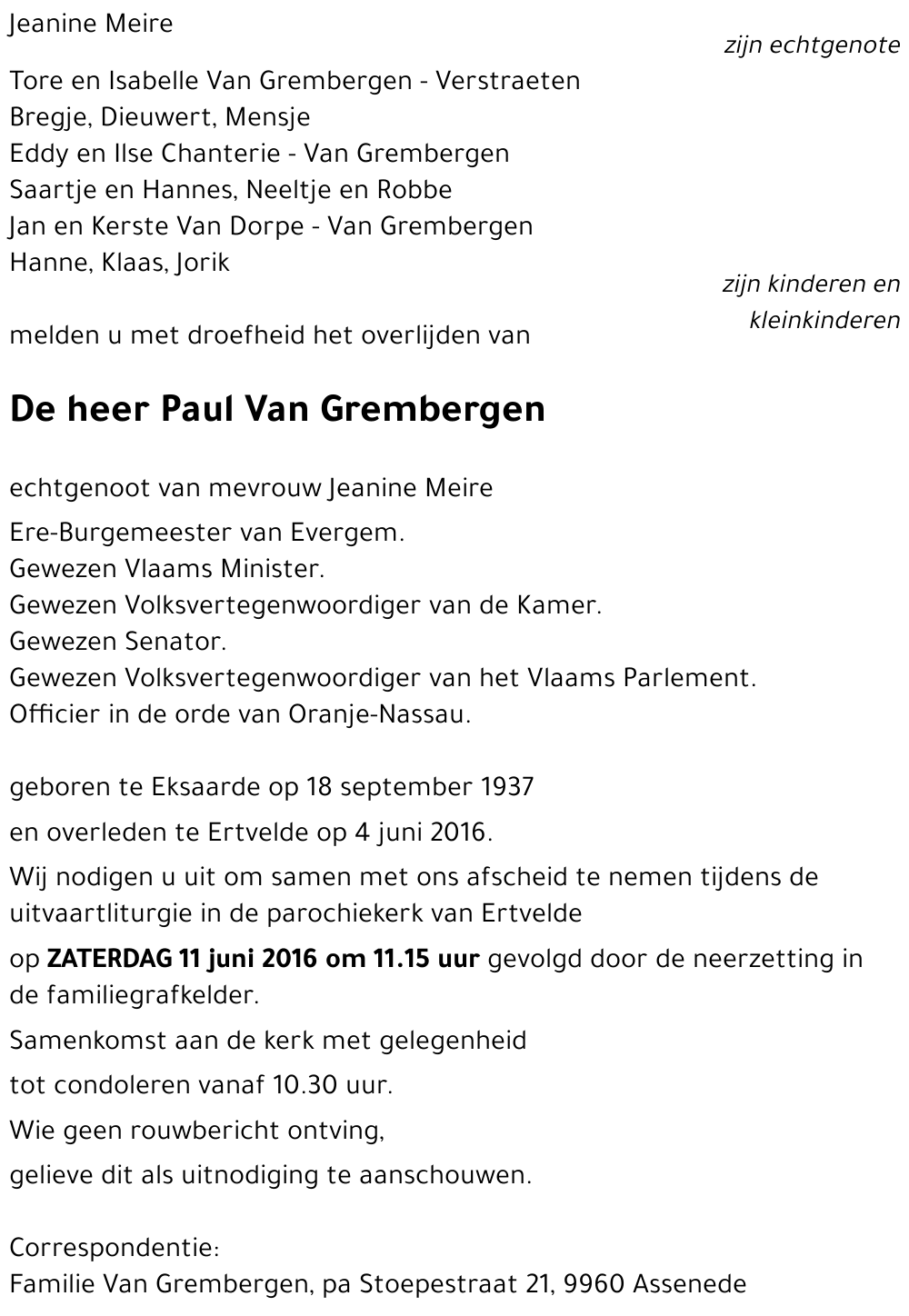 Paul Van Grembergen