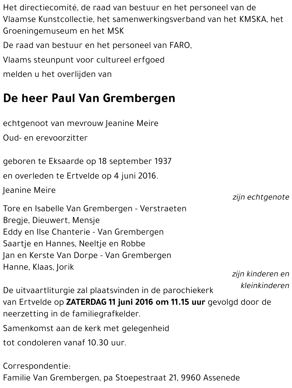 Paul Van Grembergen