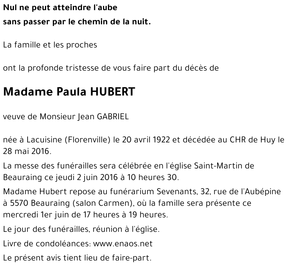 Paula HUBERT