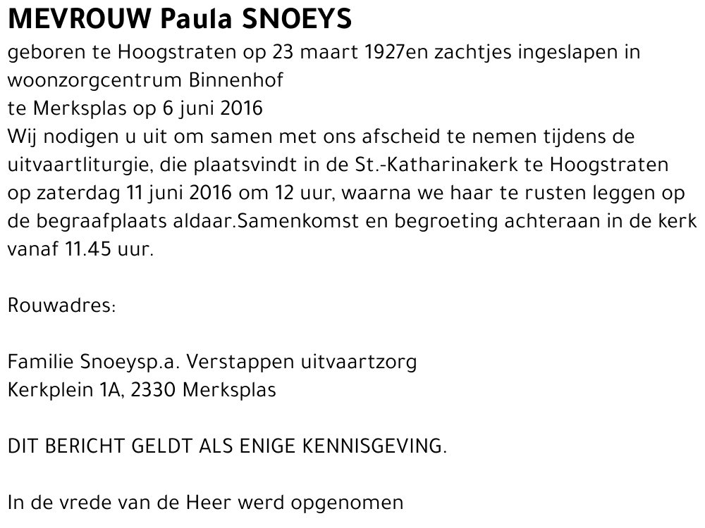 Paula Snoeys