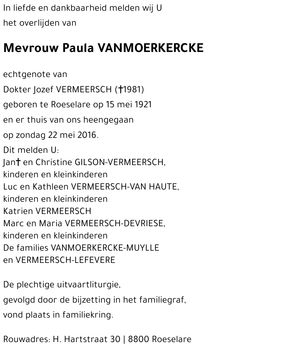 Paula VANMOERKERCKE