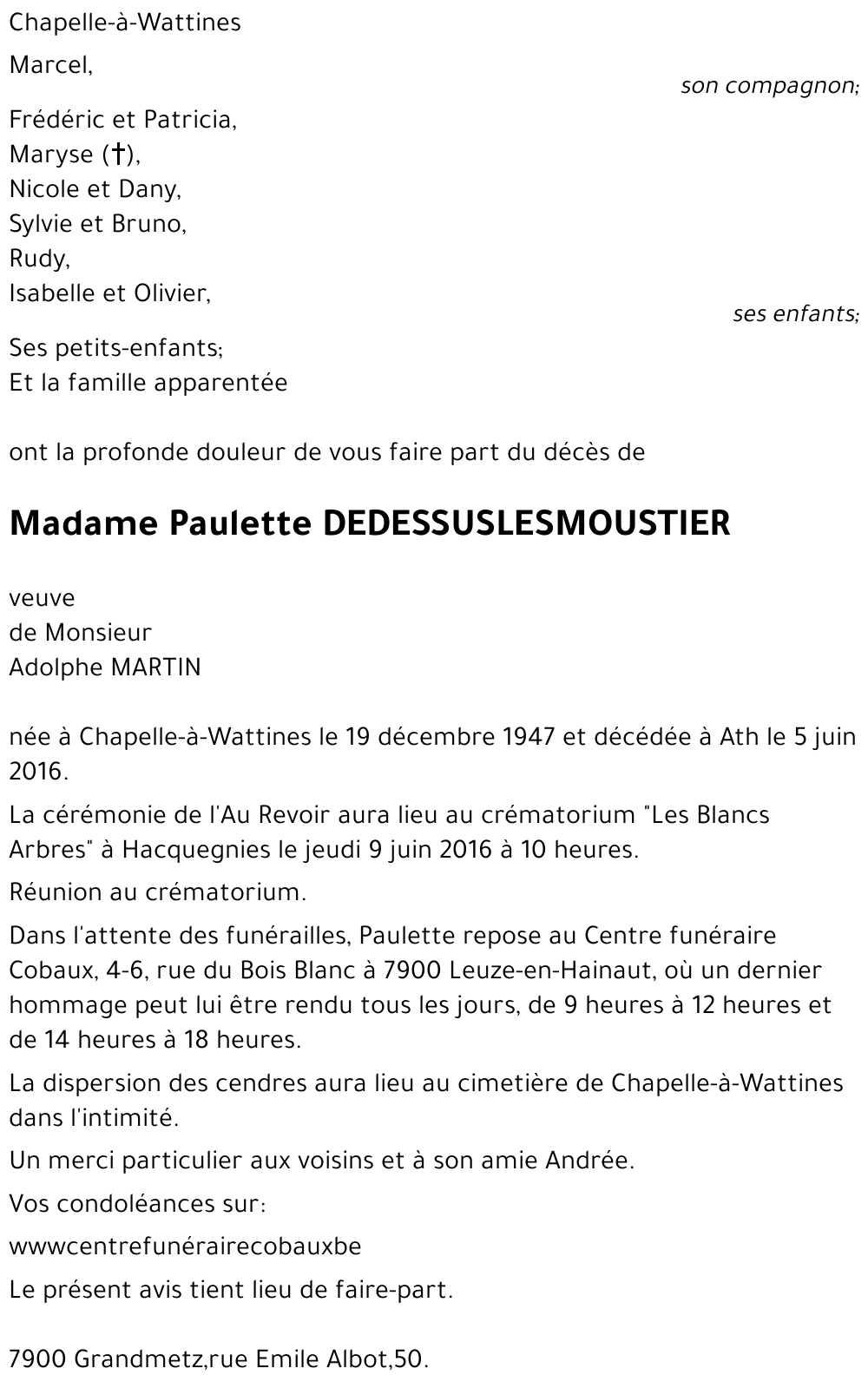 Paulette Dedessuslesmoustier