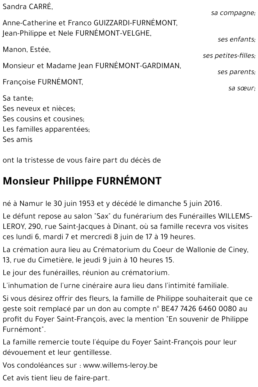 Philippe FURNÉMONT