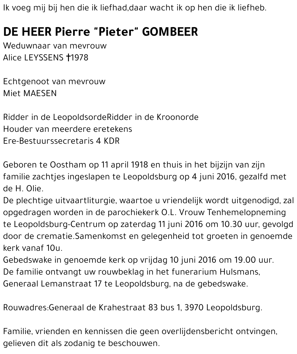 Pierre Gombeer
