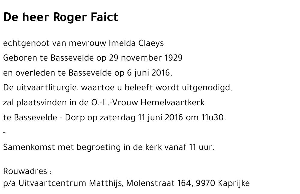 Roger Faict