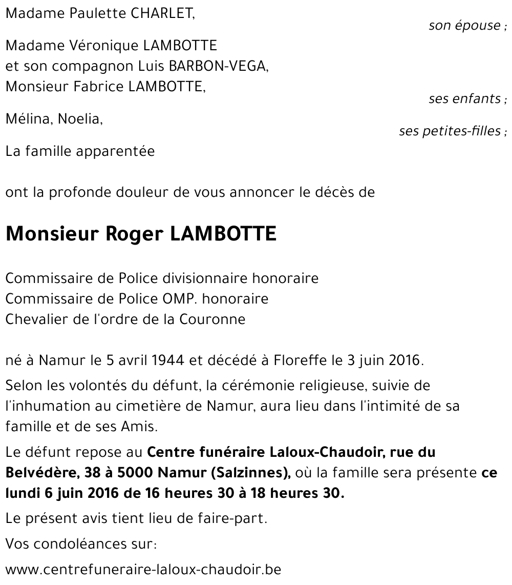 Roger LAMBOTTE