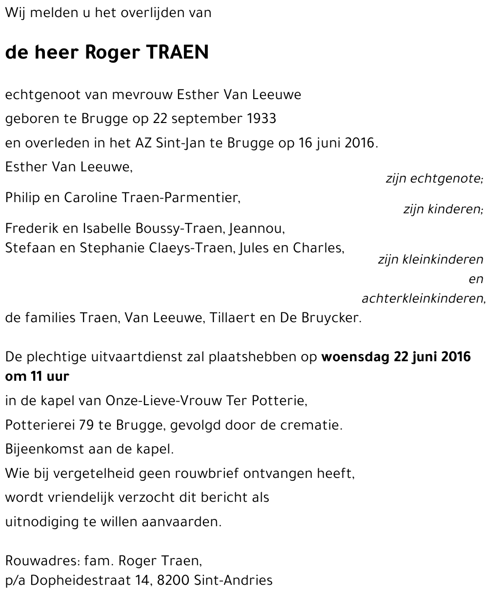 Roger TRAEN