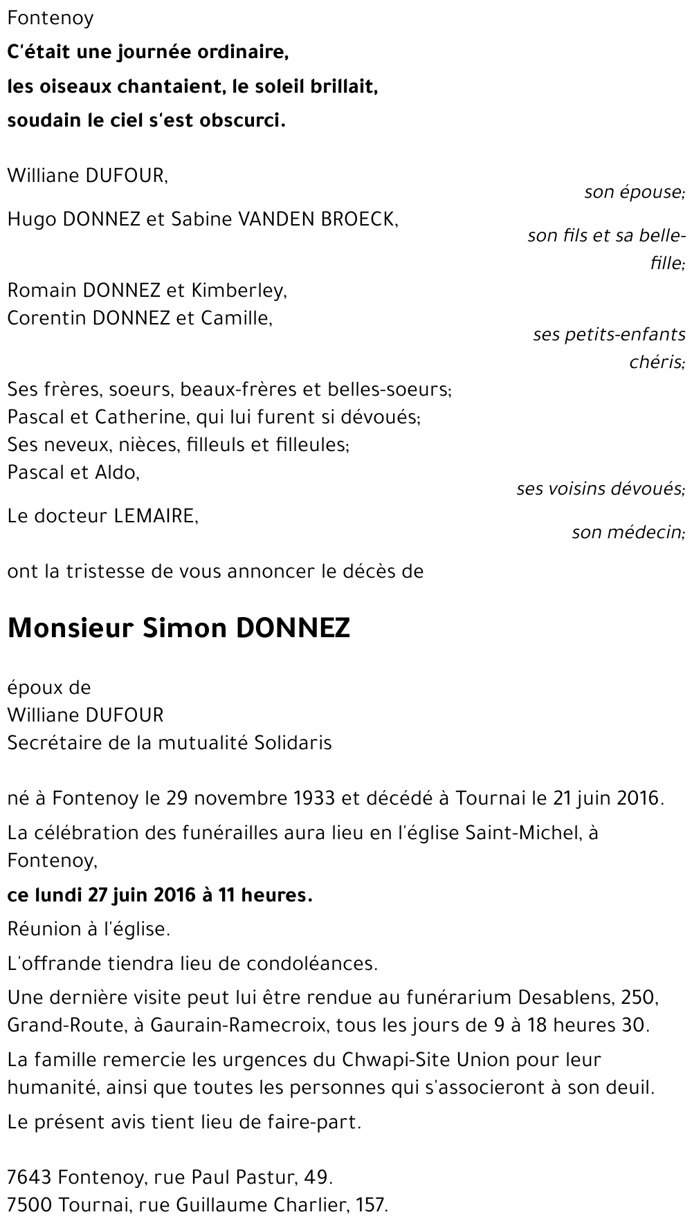 Simon DONNEZ