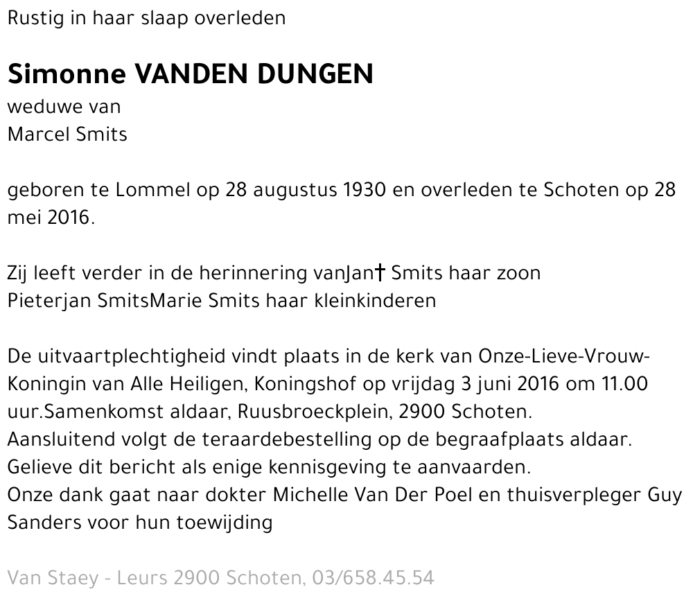 Simonne Vanden Dungen