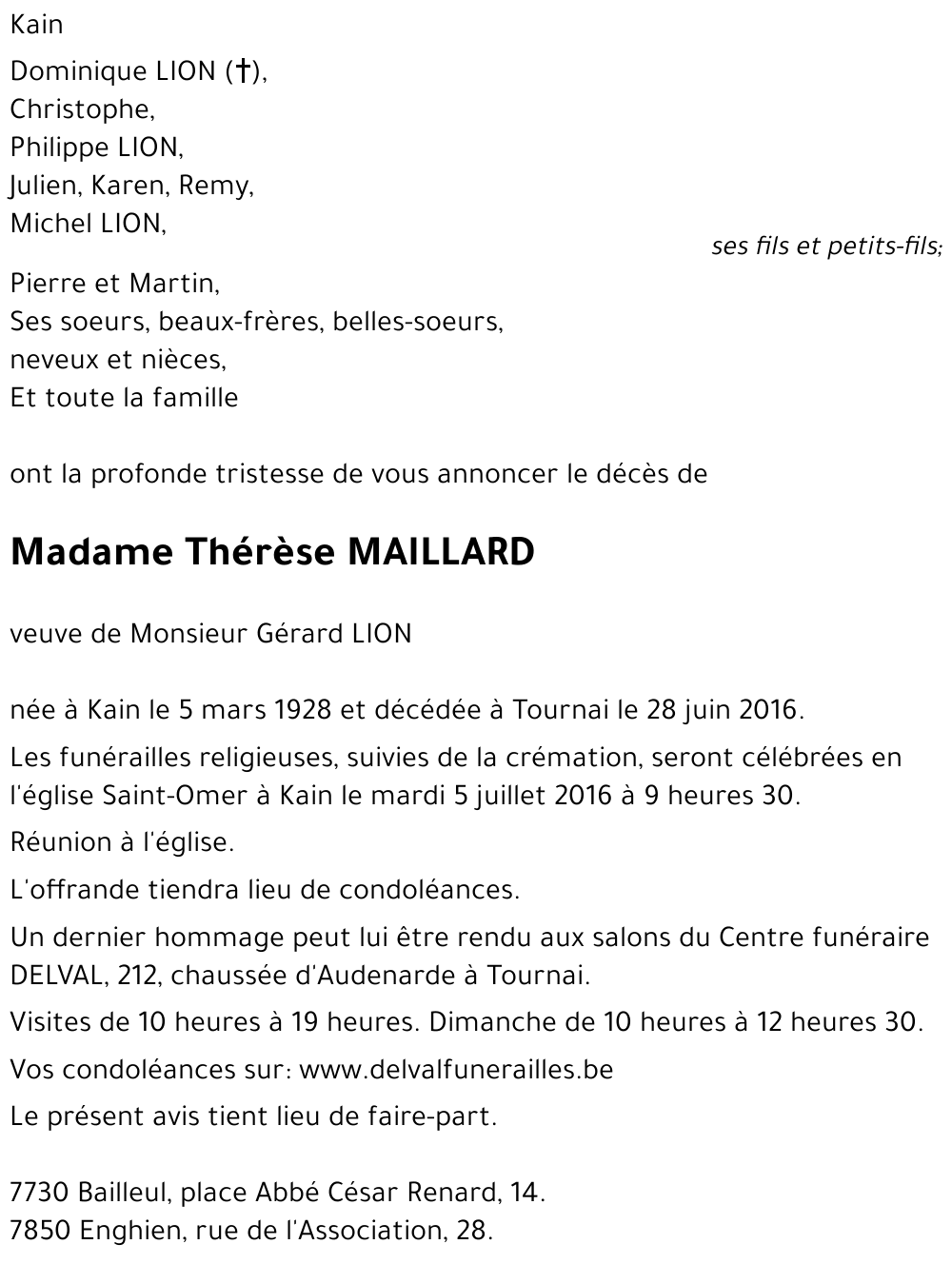 Thérèse MAILLARD