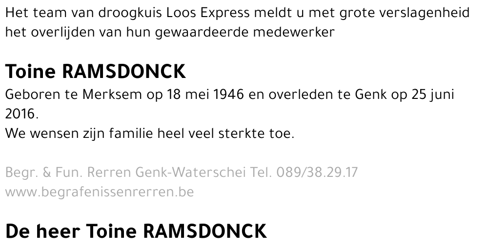 Toine Ramsdonck