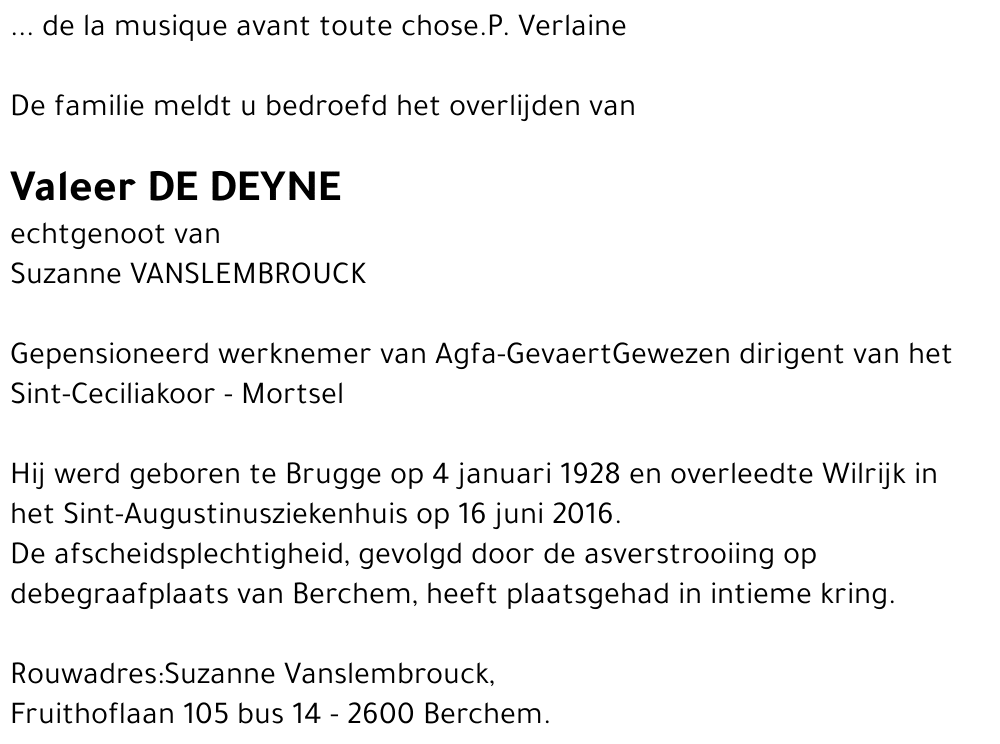 Valeer De Deyne