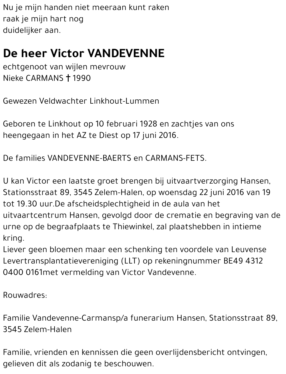 Victor VANDEVENNE