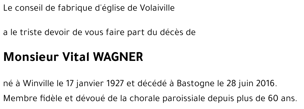 Vital WAGNER