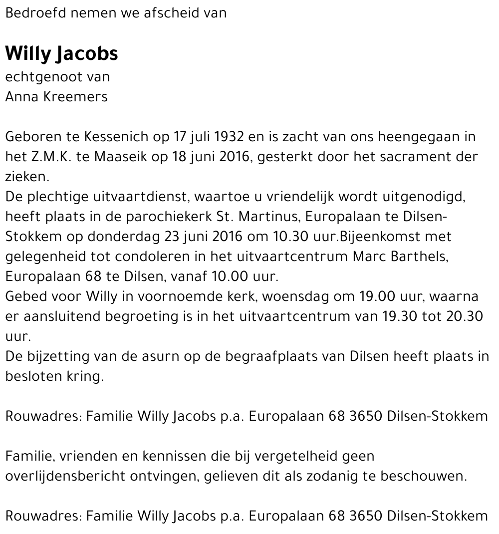 Willy Jacobs