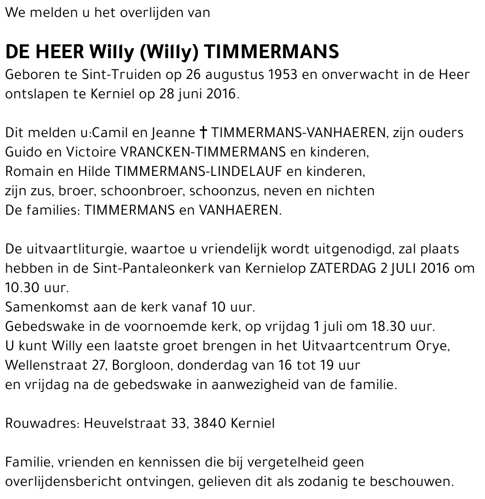 Willy TIMMERMANS