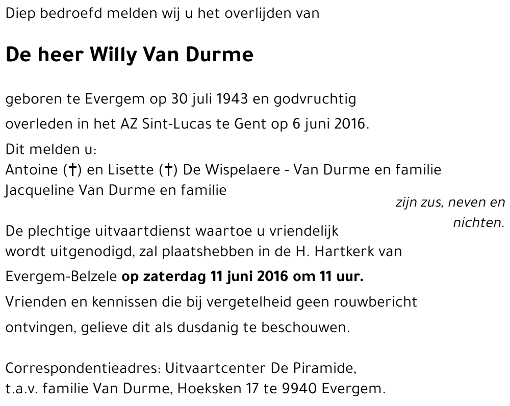 Willy Van Durme