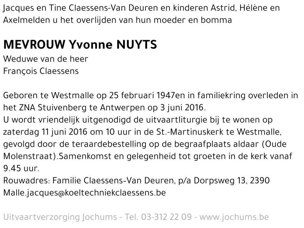Yvonne Nuyts