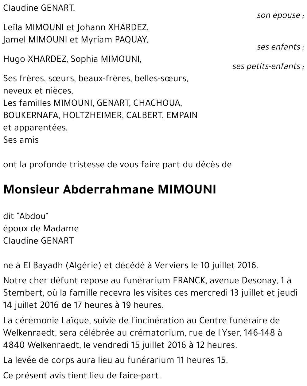 Abderrahmane MIMOUNI