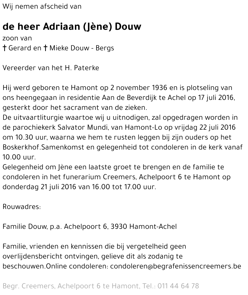 Adriaan Douw