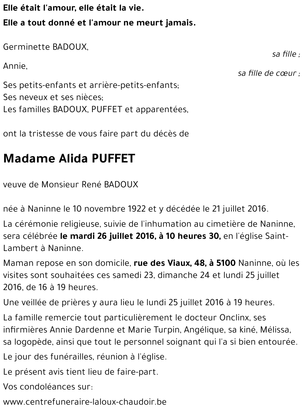 Alida PUFFET