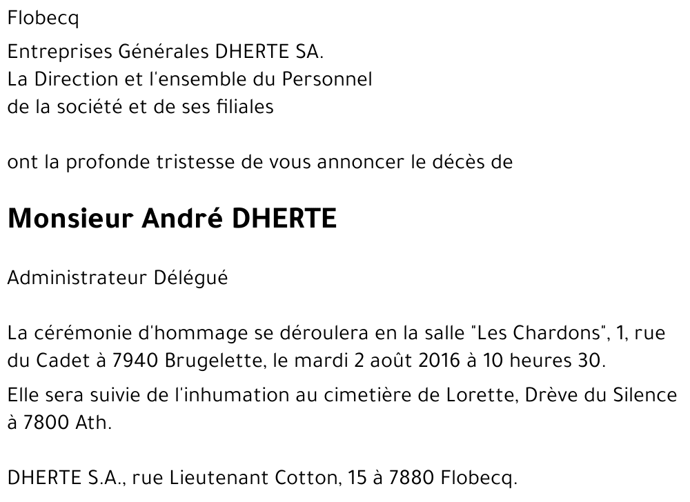 André DHERTE