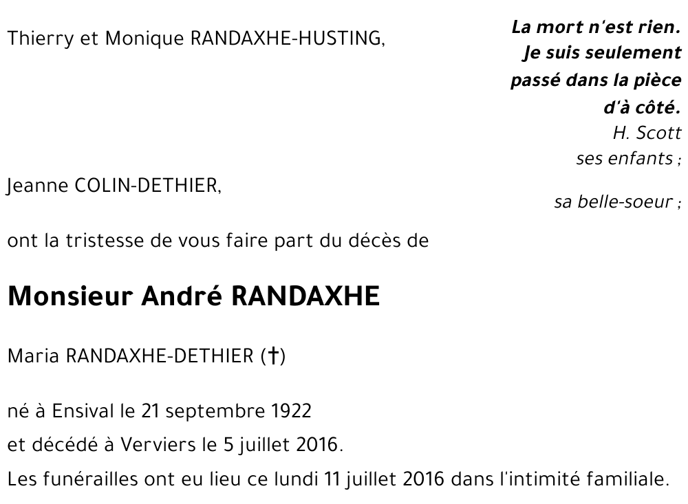 André RANDAXHE