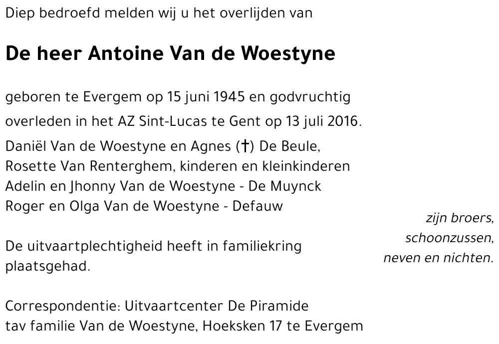 Antoine Van de Woestyne