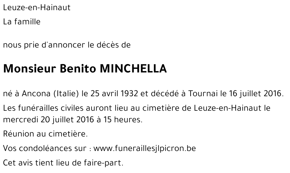 Benito MINCHELLA