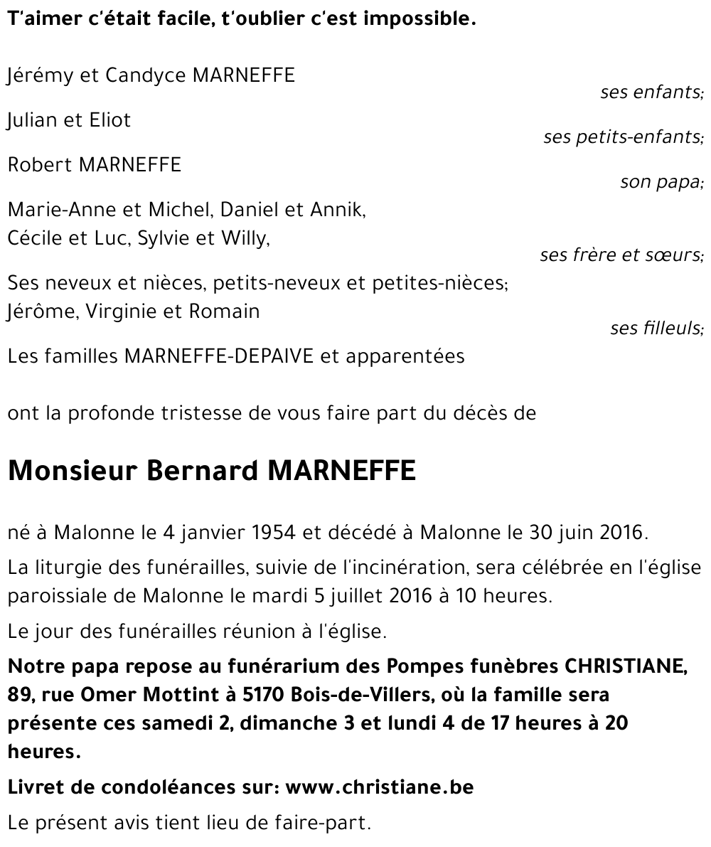 Bernard MARNEFFE