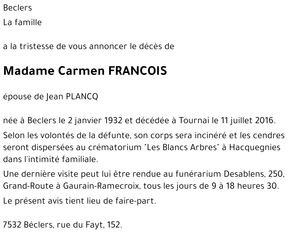 Carmen FRANCOIS
