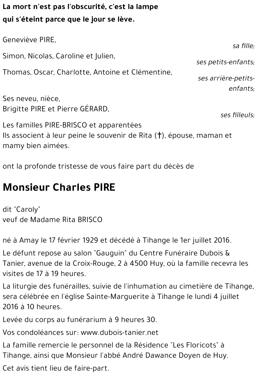 Charles PIRE