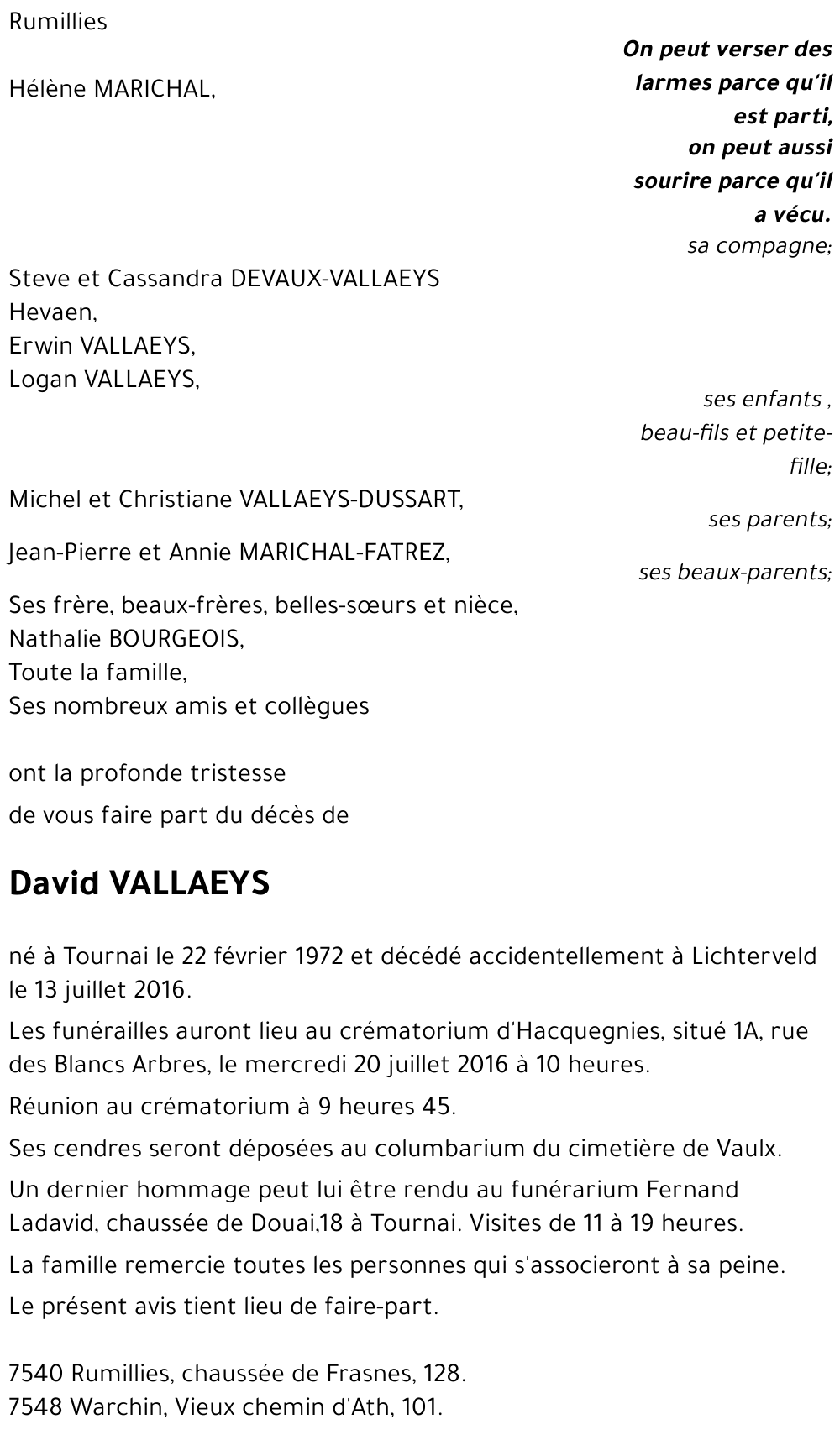 David VALLAEYS