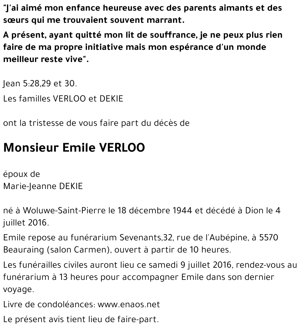 Emile VERLOO