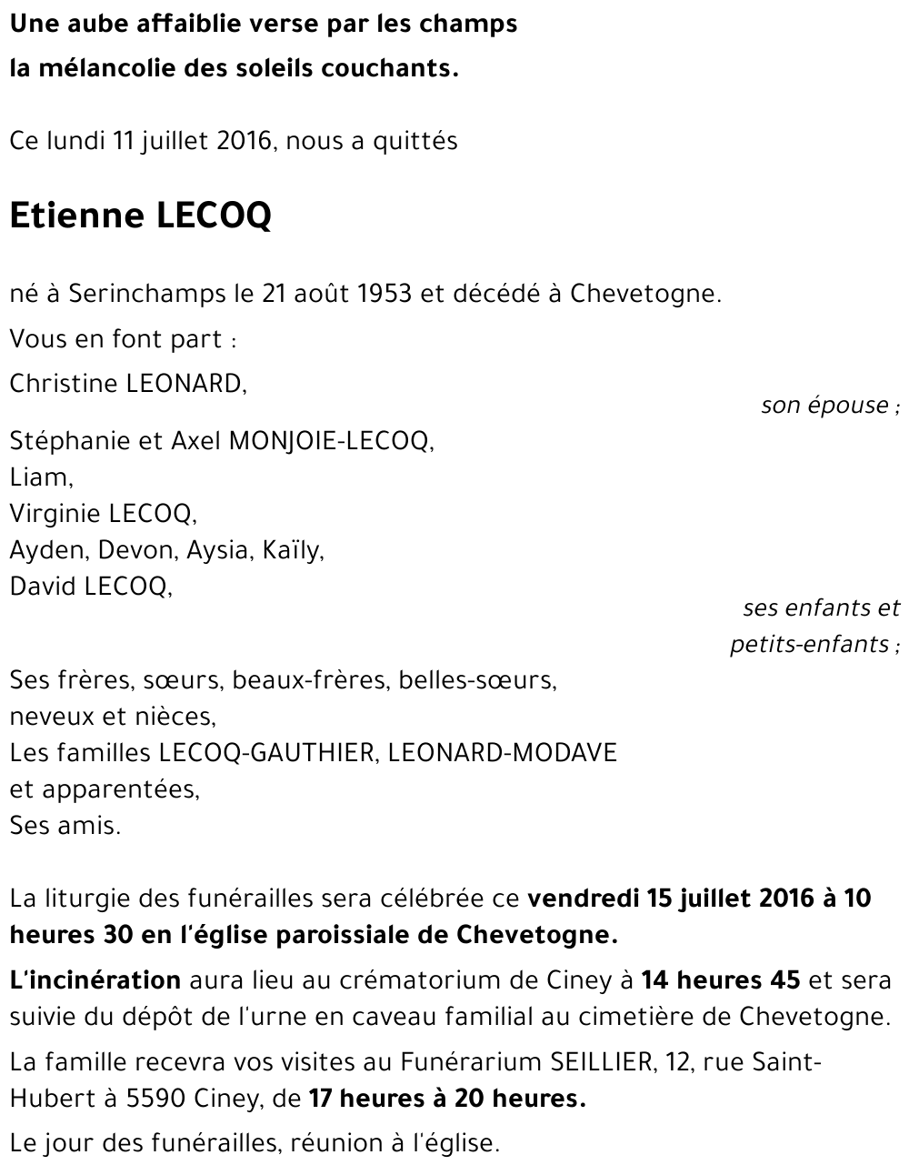 Etienne LECOQ