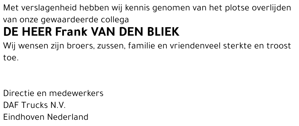 Frank Van den Bliek