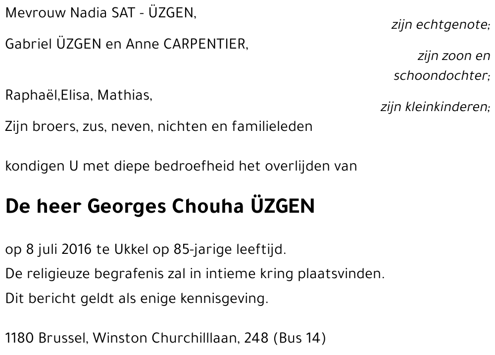 Georges Chouha ÜZGEN