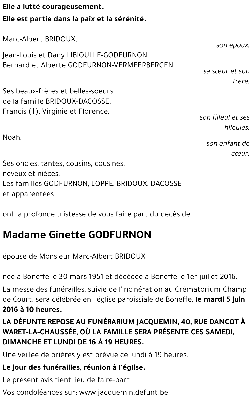 Ginette GODFURNON